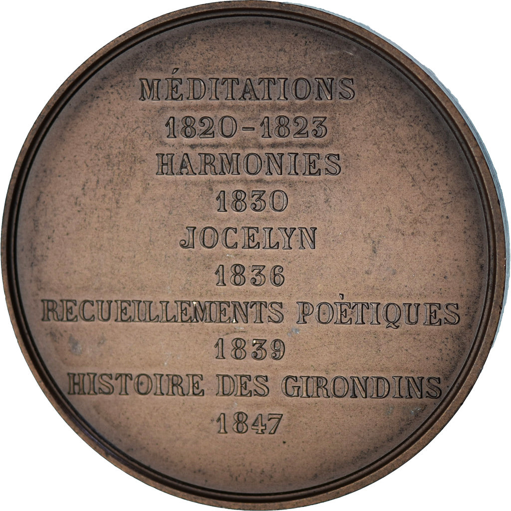 Frankreich, Medaille, Alphonse de Lamartine, Arts & Culture, 1976, Borrel, VZ