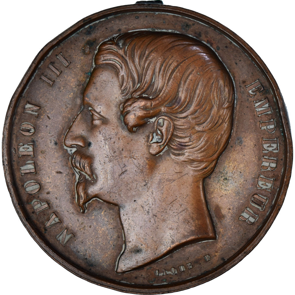 Francia, medalla, Napoléon III, Concours Agricole de Valenciennes, 1856
