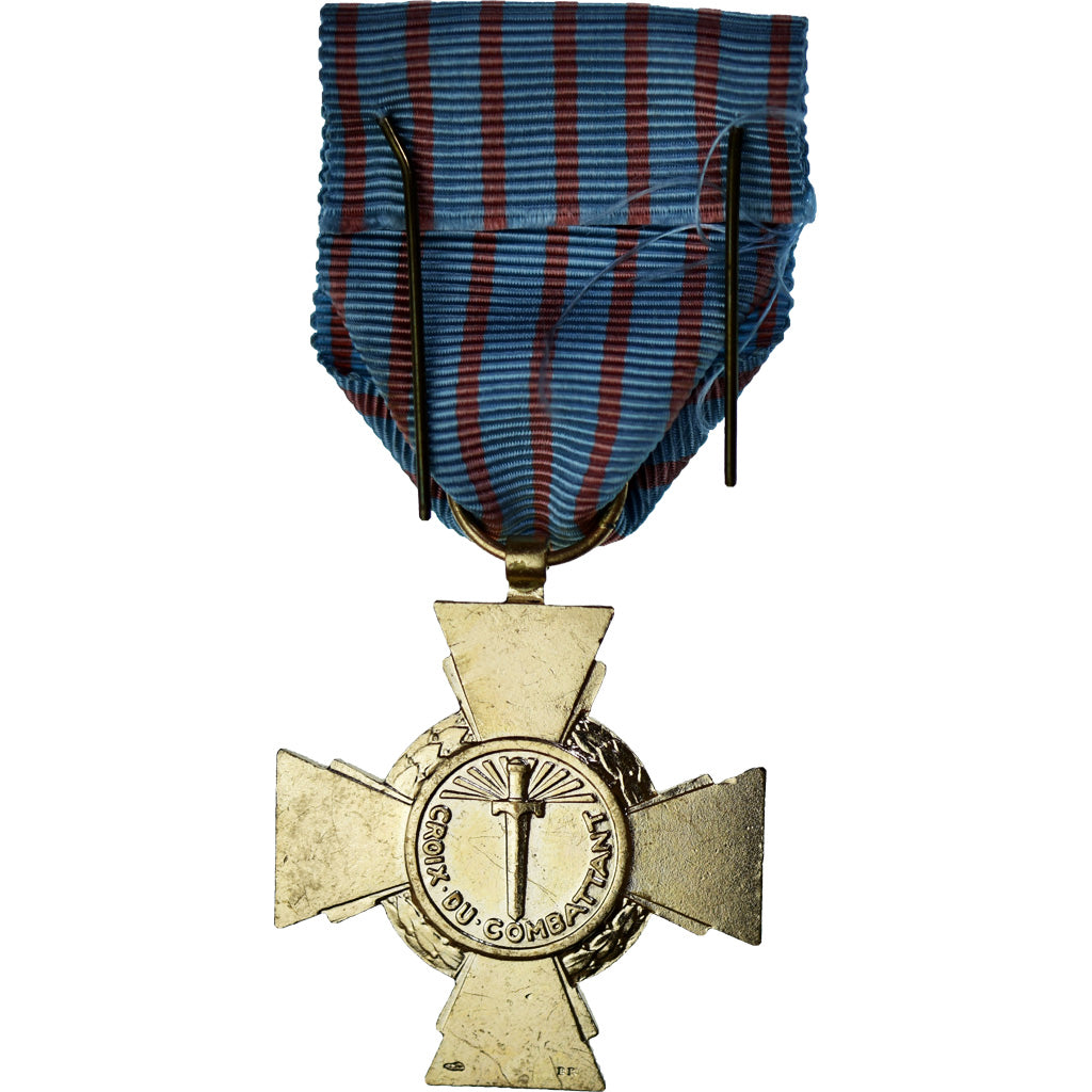 France, Croix du Combattant, WAR, Medal, Restrike, Excellent Quality, Bronze, 36