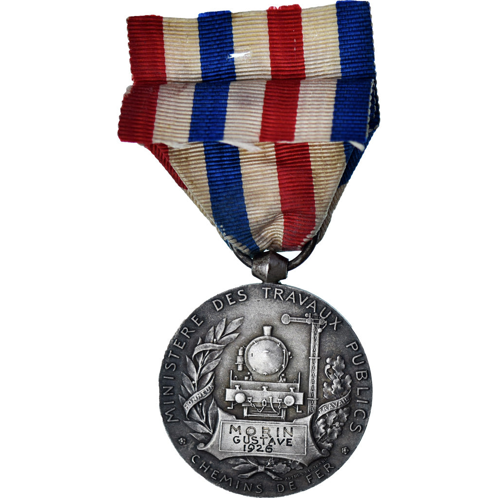 Frankrijk, Travail, Chemins de Fer, Railway, Medaille, 1926, Heel goede staat