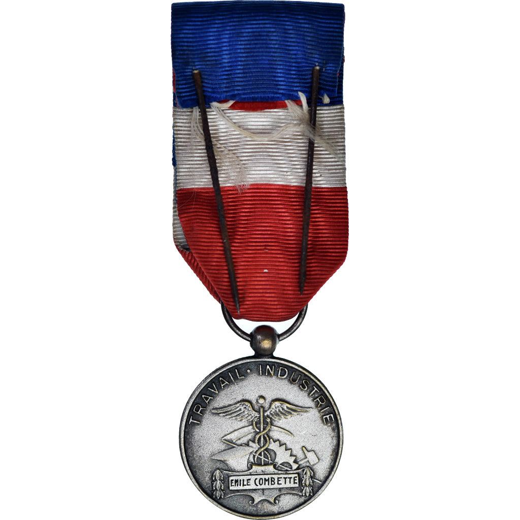 Frankrijk, Travail-Industrie, Medaille, Heel goede staat, Silvered bronze, 27