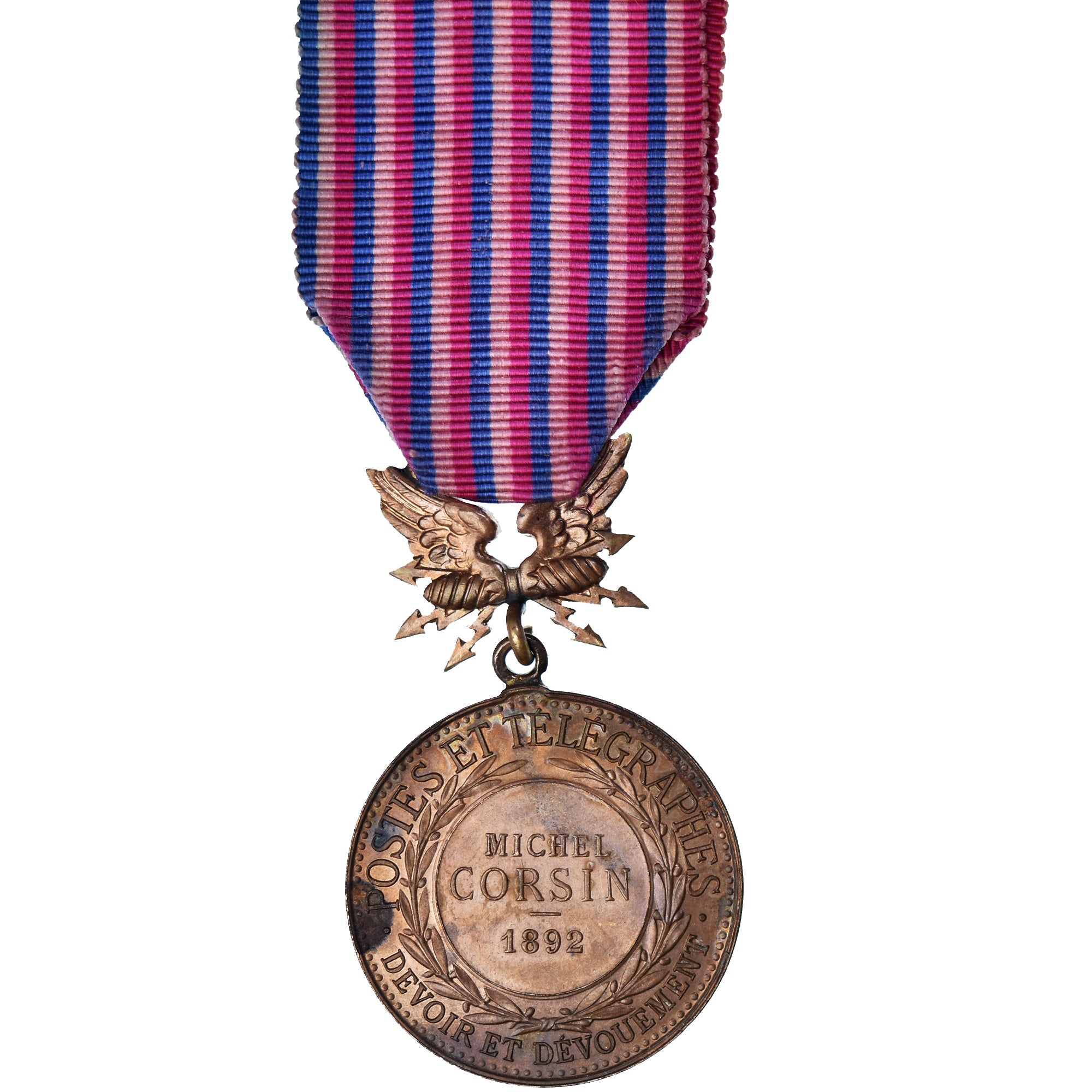 Francia, Honneur des Postes et Télégraphes, medaglia, 1892, Eccellente