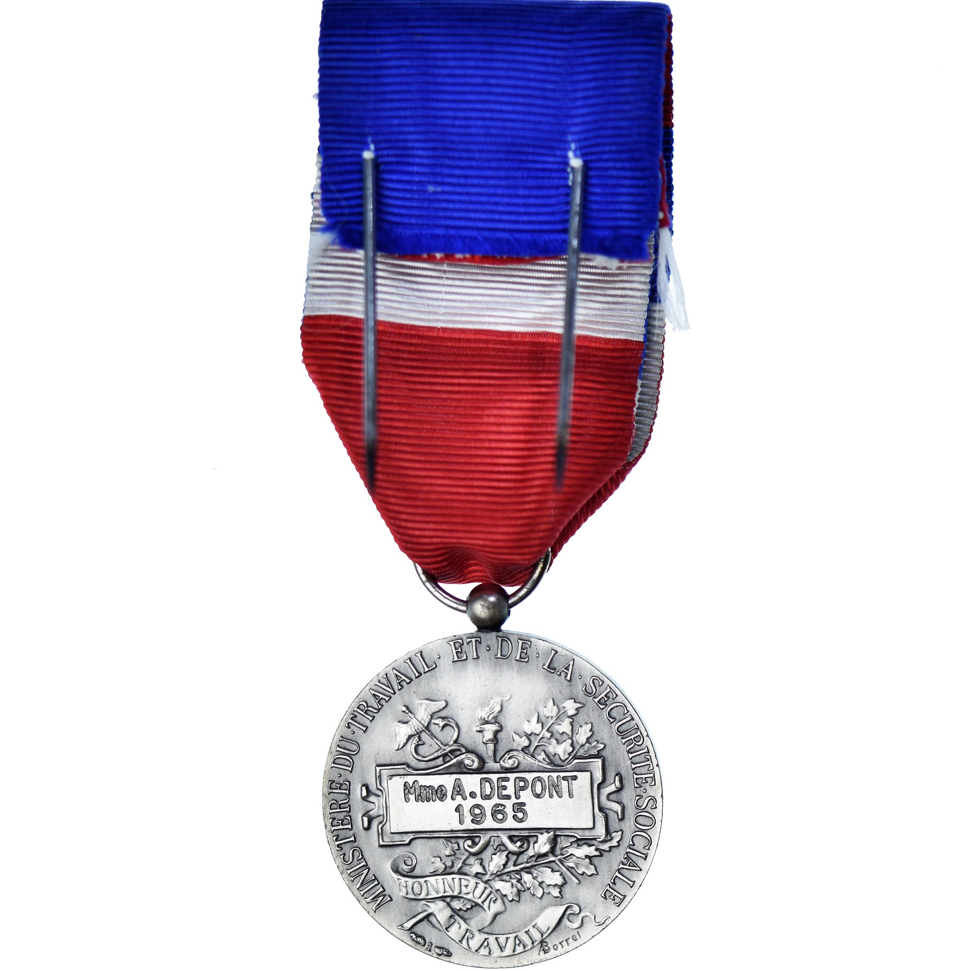 Francja, Ministère du Travail et de la Sécurité Sociale, medal, 1965
