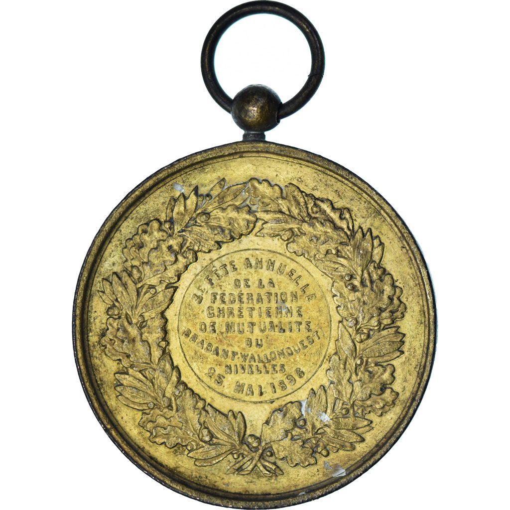 Belgien, Medaille, Fédération Chrétienne du Brabant Wallon Nivelles 1896