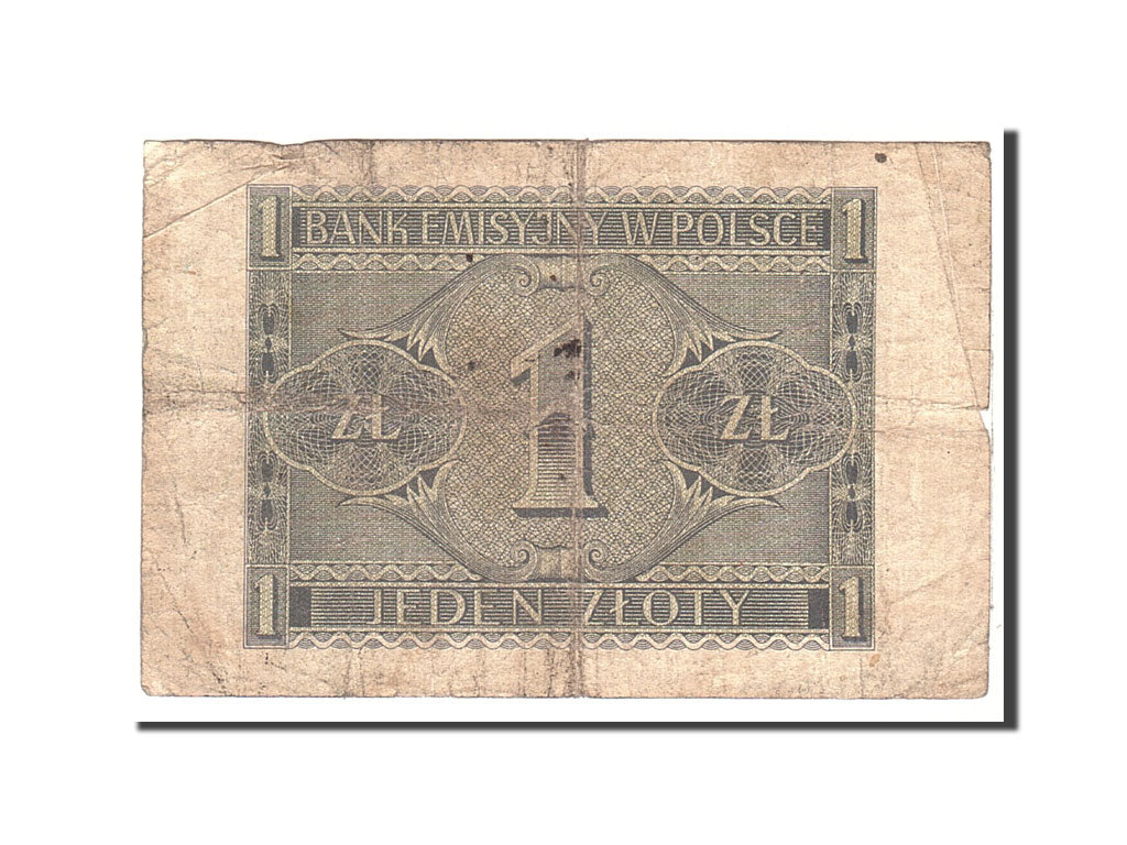 Poland, 1 Zloty, 1941, 1941-08-01, KM:99, VF(20-25)