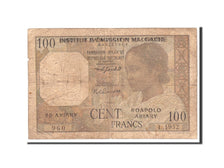 Madagascar, 100 Francs =  20 Ariary, 1966, Undated, KM:57a, VG(8-10)