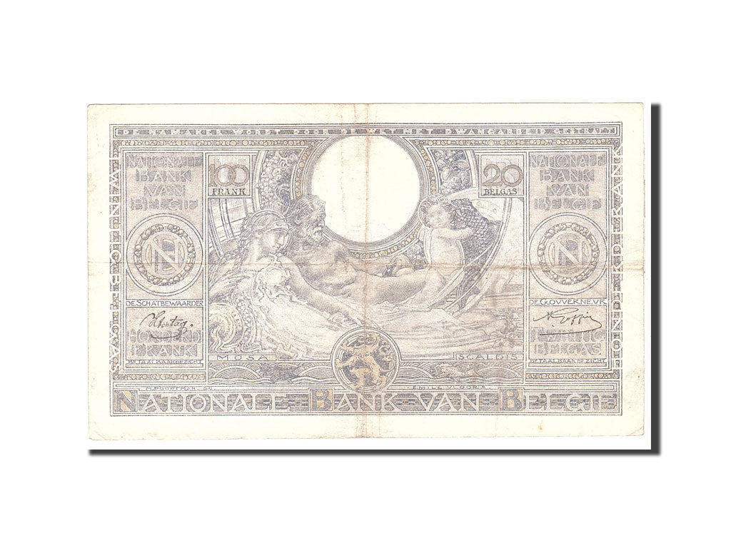 Banknote, Belgium, 100 Francs-20 Belgas, 1942, 1942-06-01, KM:107, EF(40-45)