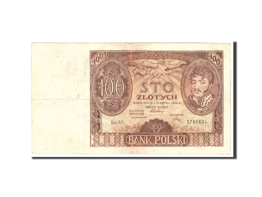 Poland, 100 Zlotych, 1932, 1932-06-02, KM:74a, EF(40-45)