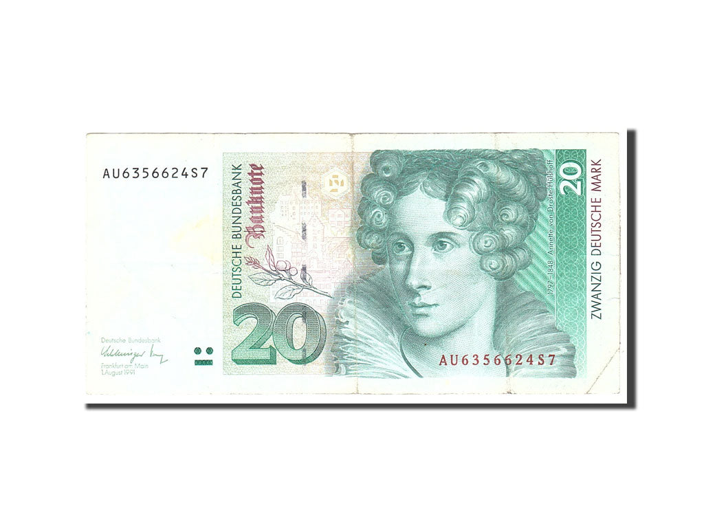 Banknote, GERMANY - FEDERAL REPUBLIC, 20 Deutsche Mark, 1991, 1991-08-01