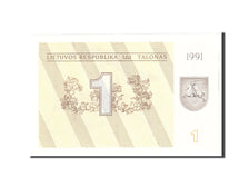 Billet, Lithuania, 1 (Talonas), 1991, Undated, KM:32a, NEUF