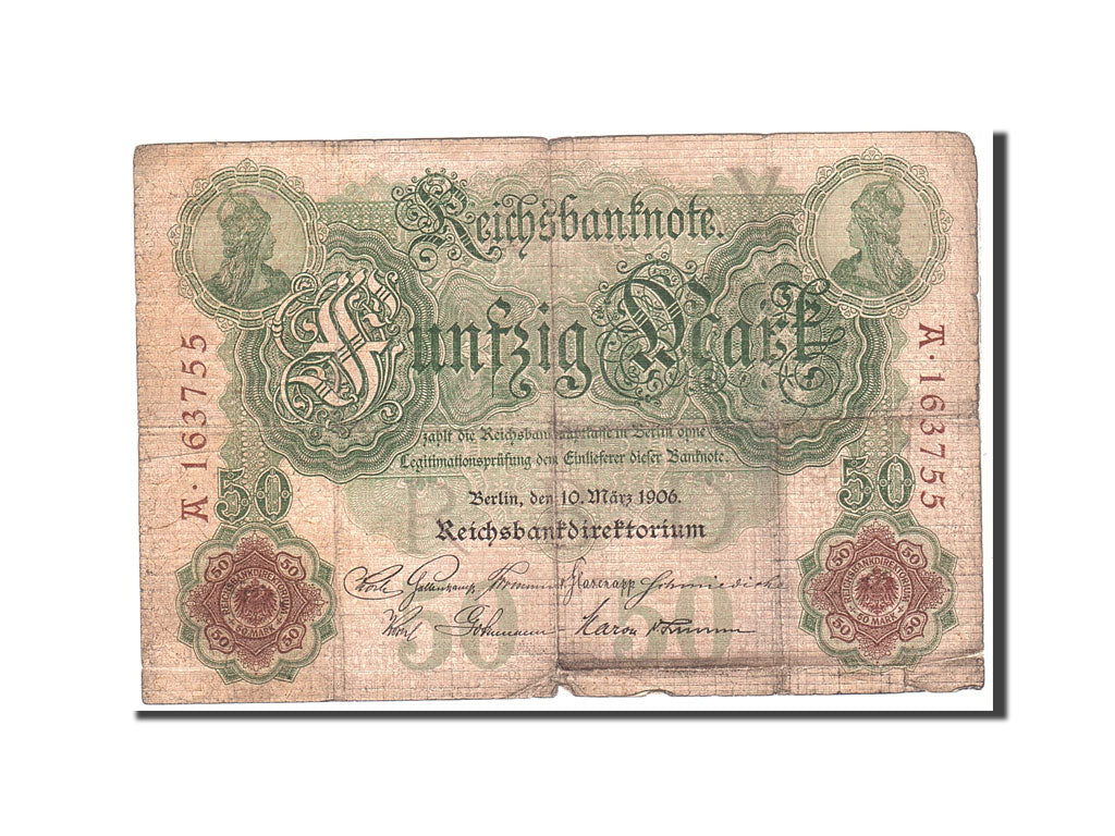 Banknote, Germany, 50 Mark, 1906, 1906-03-10, KM:26a, VG(8-10)