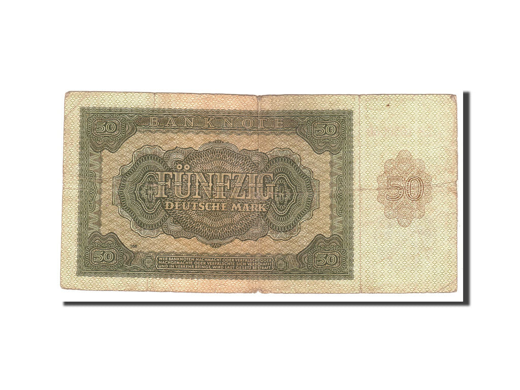 Germany - Democratic Republic, 50 Deutsche Mark, 1948, KM:14b, Undated, VG(8-10)