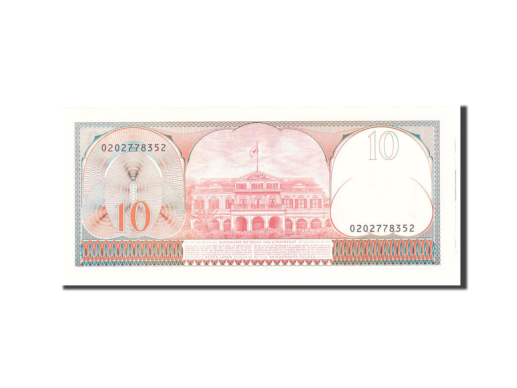 Banknote, Surinam, 10 Gulden, 1982, 1982-04-01, KM:126, UNC(65-70)