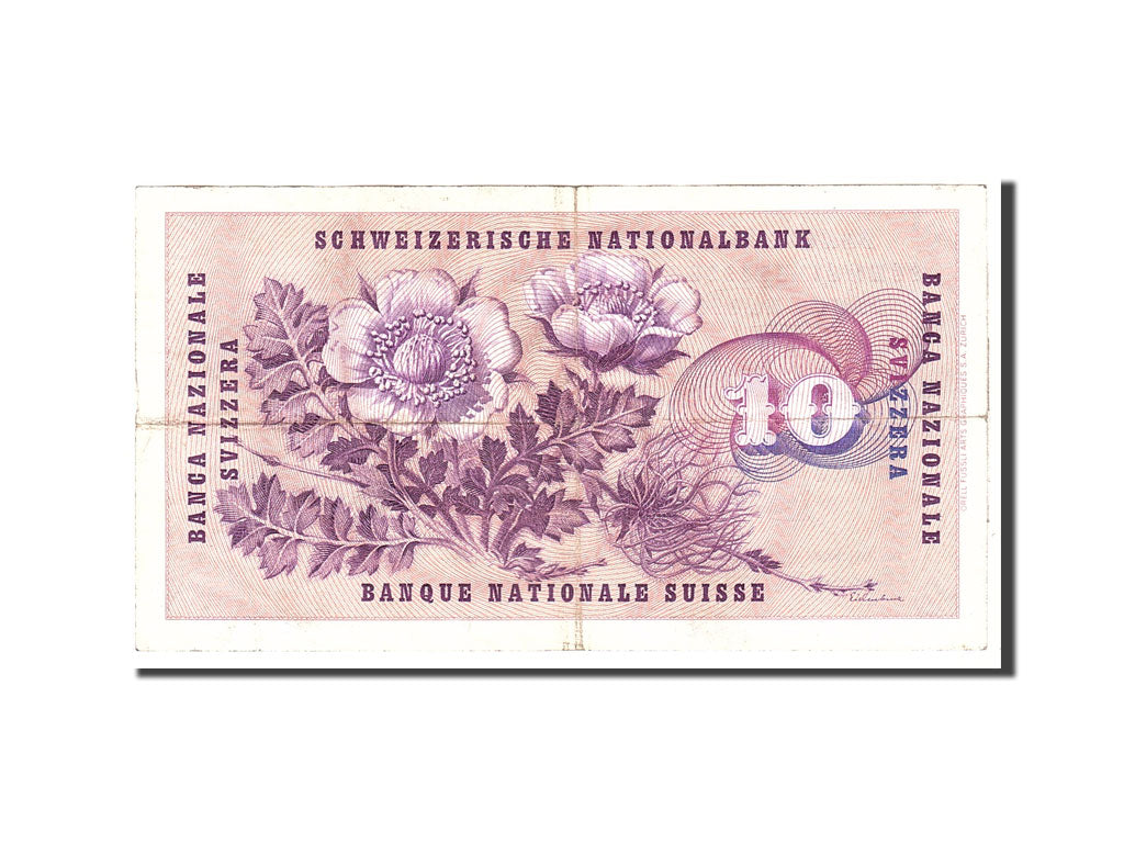 Banknote, Switzerland, 10 Franken, 1965, 1965-12-23, KM:45k, EF(40-45)