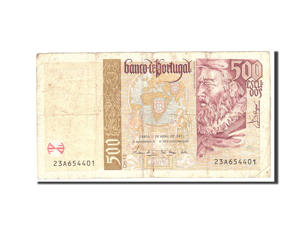 Portugal, 500 Escudos, 1997, KM:187a, 1997-04-17, VF(20-25)
