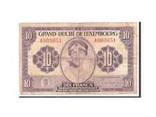 Luxembourg, 10 Francs, 1944, KM:44a, Undated, VG(8-10)