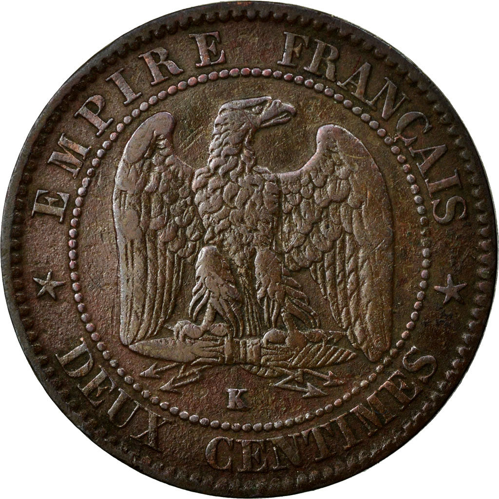 Coin, France, Napoleon III, Napoléon III, 2 Centimes, 1857, Bordeaux