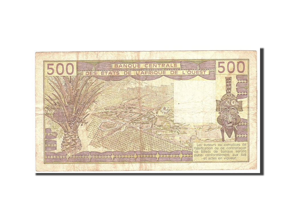 Banknote, West African States, 500 Francs, 1981, Undated, KM:806Tb, VF(20-25)