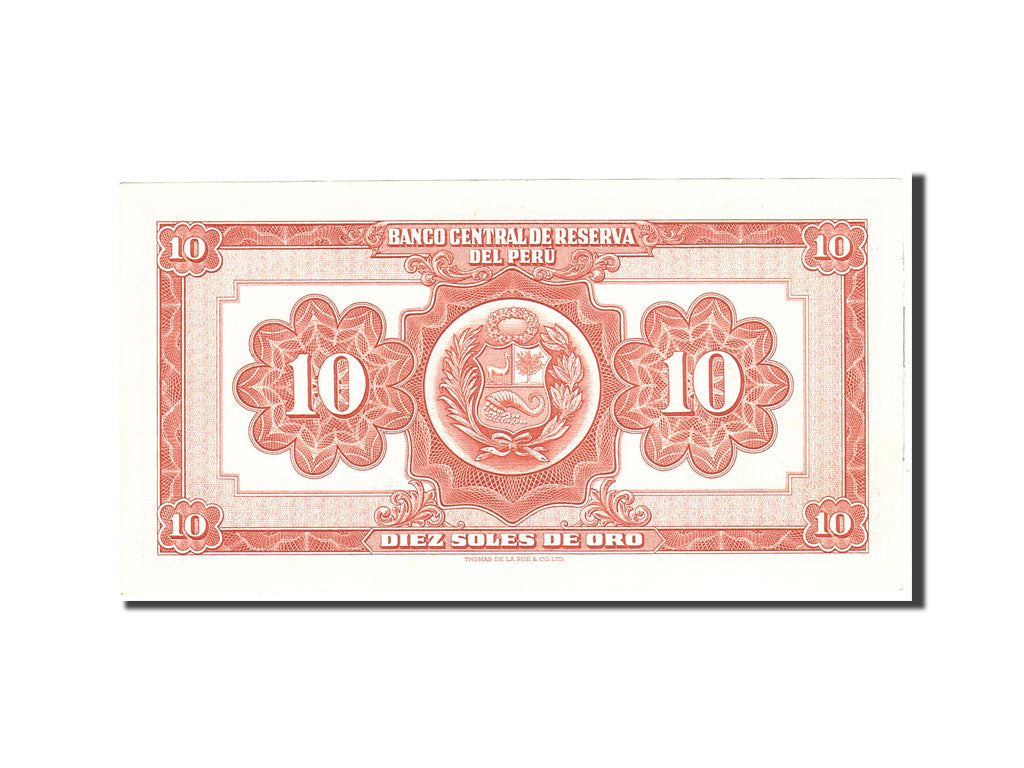Banknote, Peru, 10 Soles De Oro, 1967, 1967-05-25, KM:84a, UNC(63)