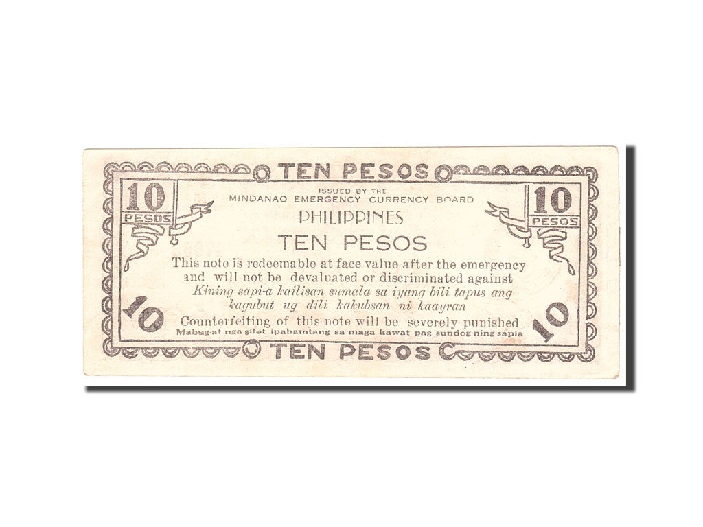 Philippines, 10 Pesos, 1944, Undated, KM:S518a, AU(55-58)