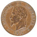 FRANCE, 2 Centimes, 1861, Paris, AU(50-53), Bronze, Gadoury #104, 2.00