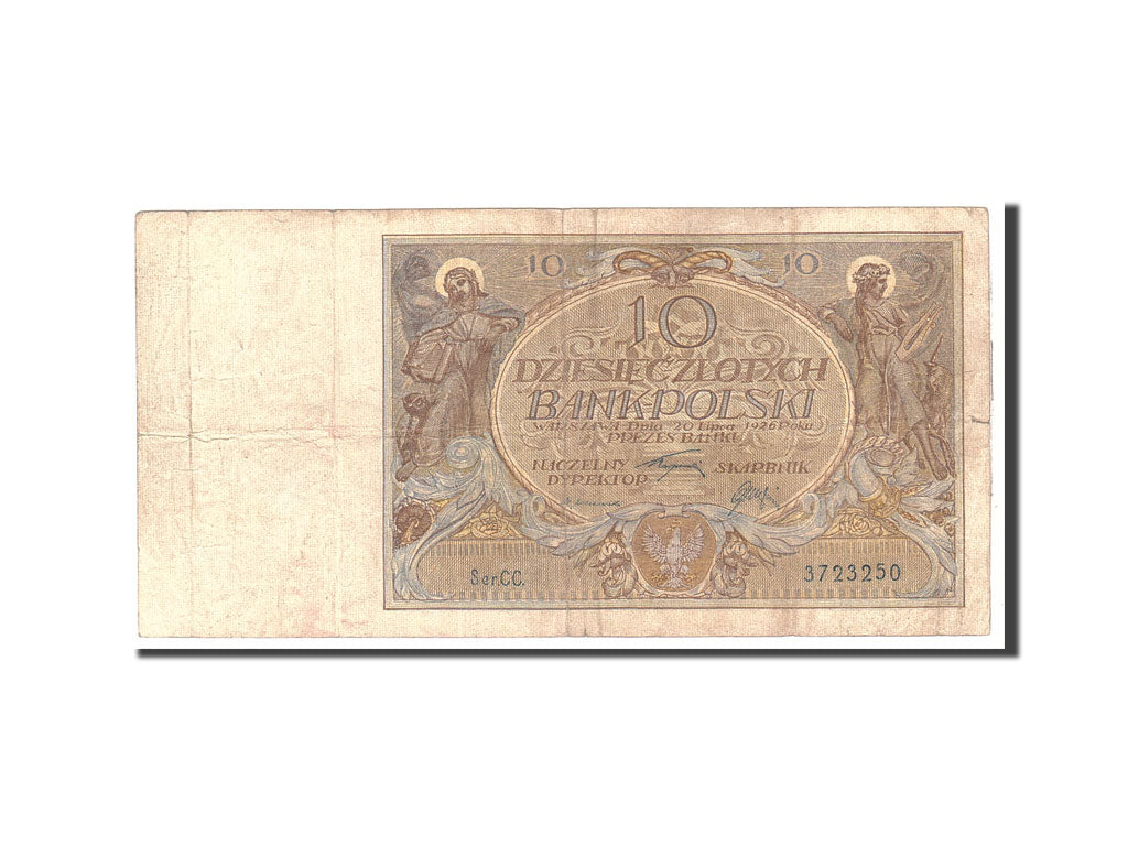 Banknote, Poland, 10 Zlotych, 1926, 1926-07-20, KM:65b, VF(20-25)