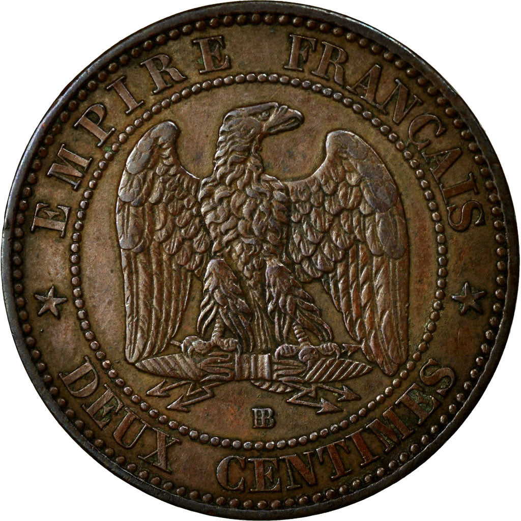 Coin, France, Napoleon III, Napoléon III, 2 Centimes, 1861, Strasbourg