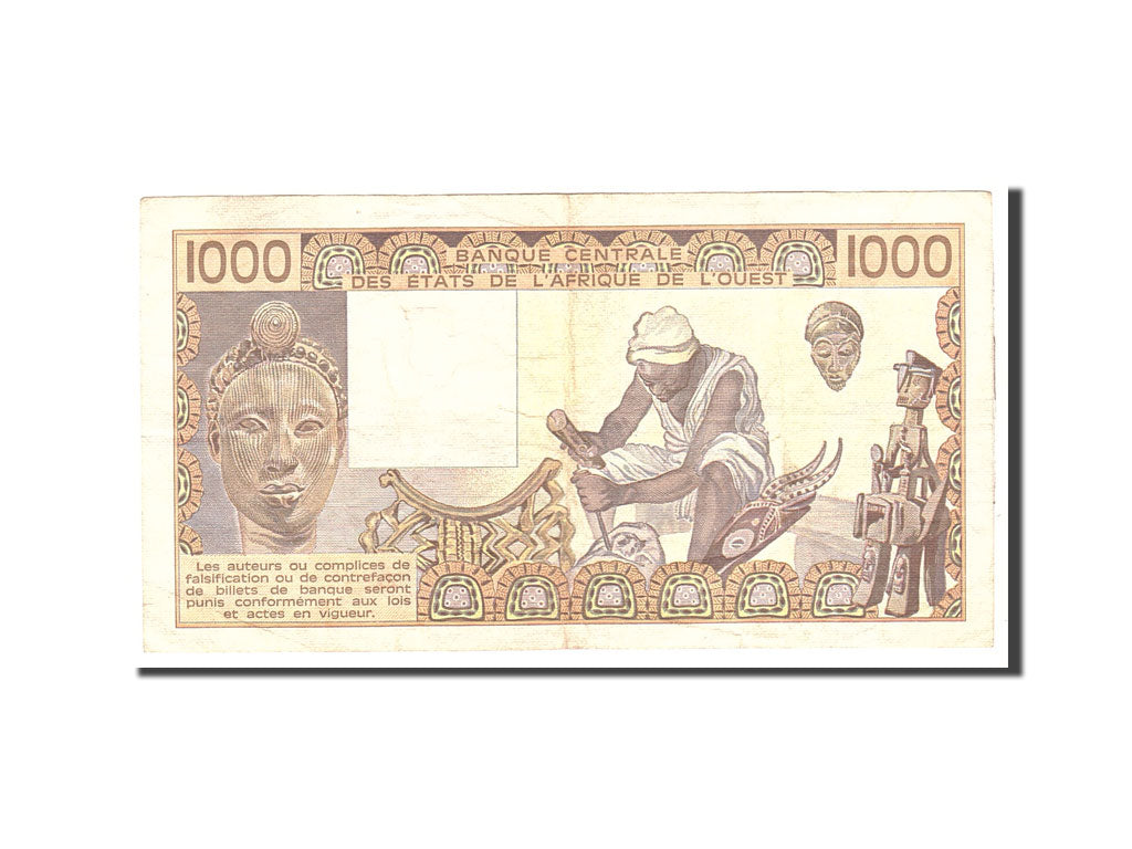West African States, 1000 Francs, 1991, Undated, KM:711Ka, EF(40-45)