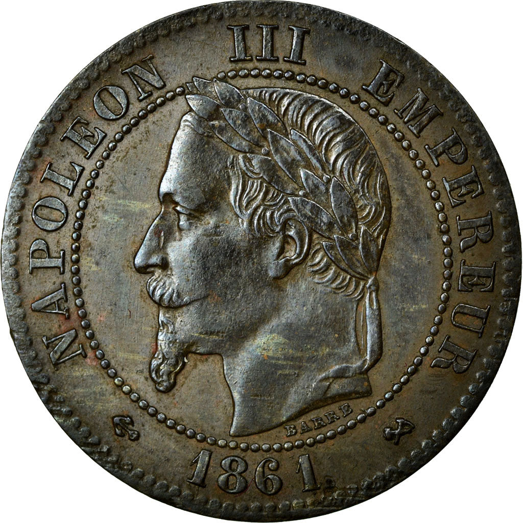 Coin, France, Napoleon III, Napoléon III, 2 Centimes, 1861, Bordeaux