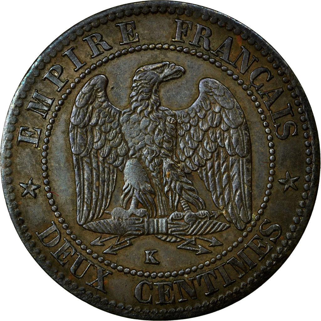 Coin, France, Napoleon III, Napoléon III, 2 Centimes, 1861, Bordeaux
