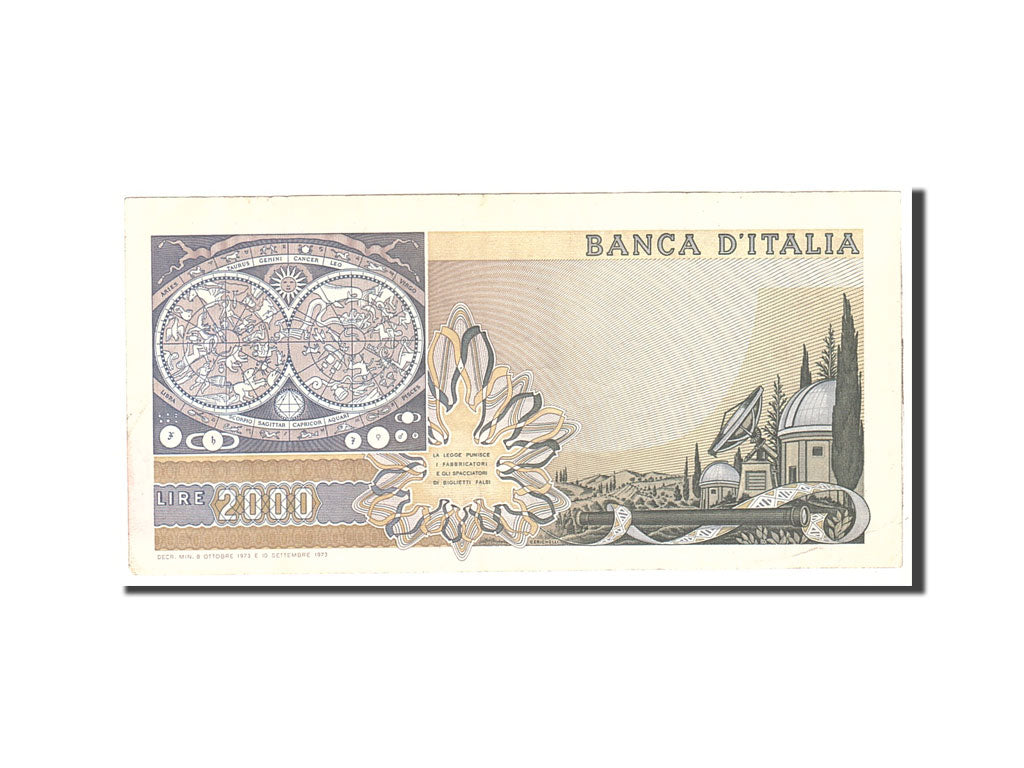 Italy, 2000 Lire, 1973, KM:103a, 1973-10-08, EF(40-45)