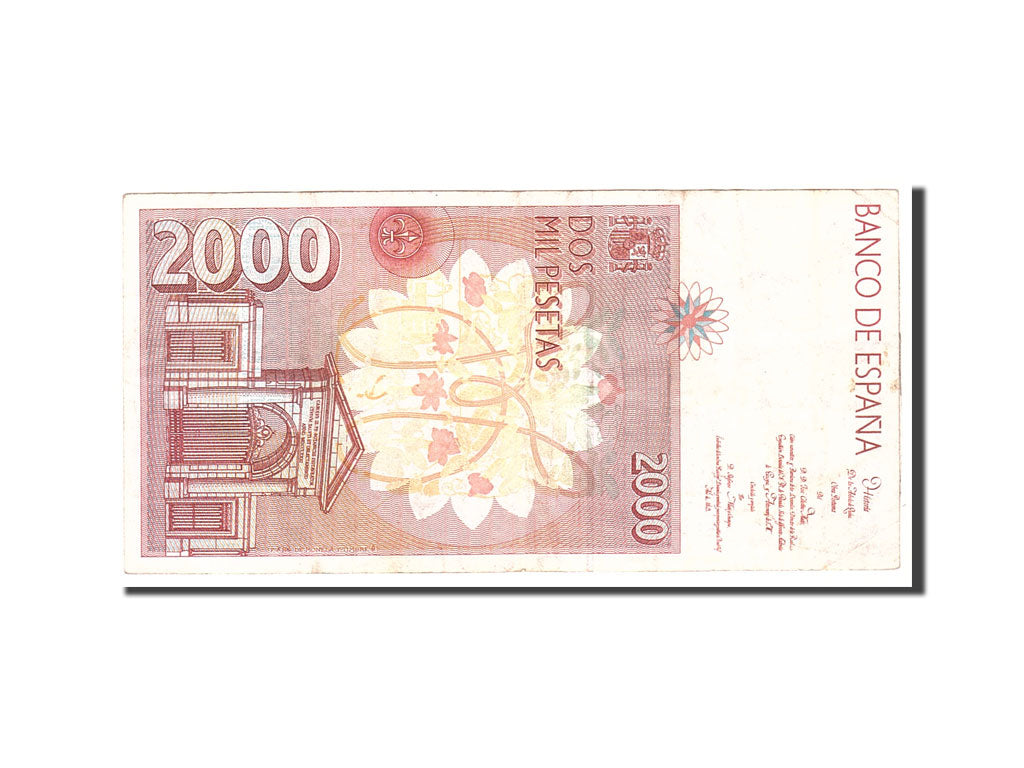 Banknote, Spain, 2000 Pesetas, 1992, 1992-04-24, KM:164, EF(40-45)