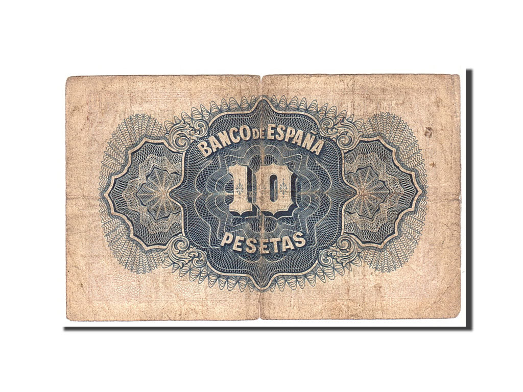 Spain, 10 Pesetas, 1935, KM:86a, Undated, VG(8-10)