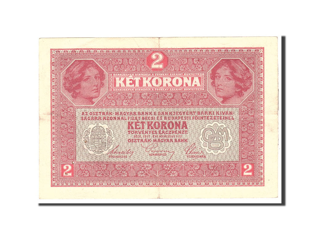 Austria, 2 Kronen, 1917, Undated, KM:21, AU(55-58)