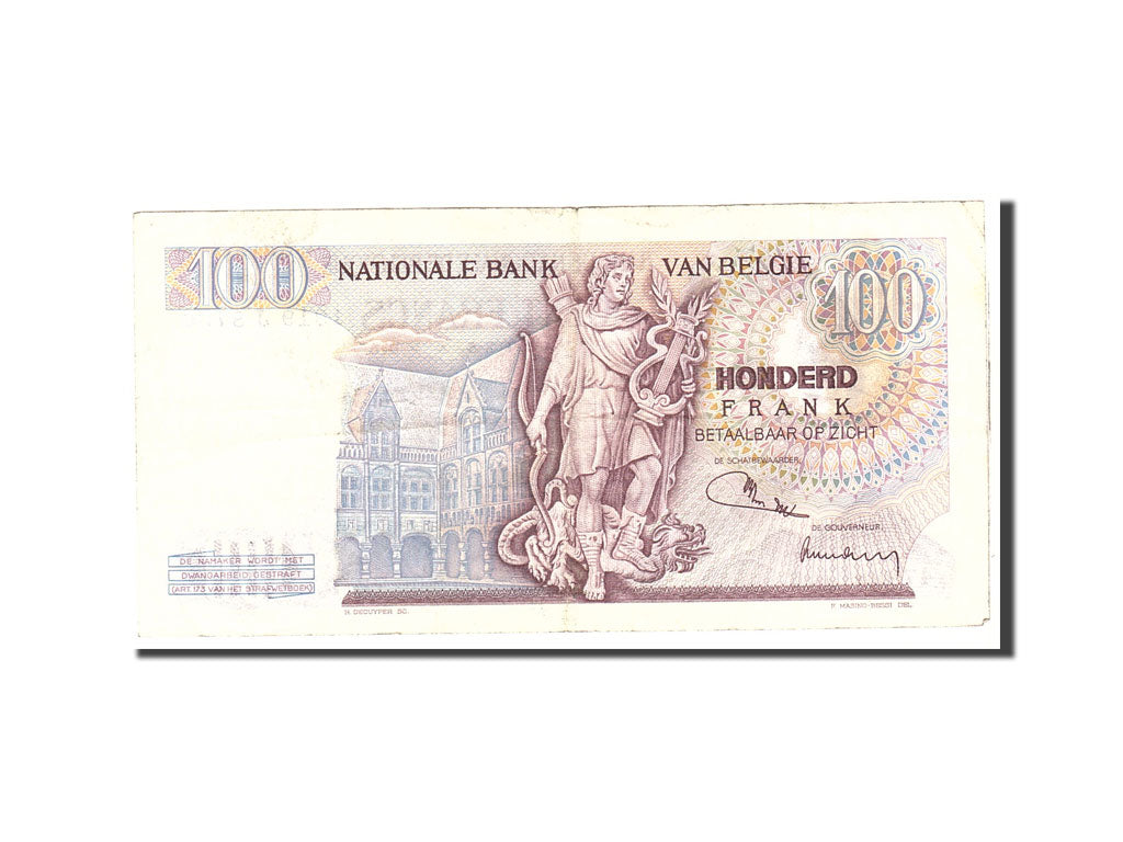 Banknote, Belgium, 100 Francs, 1972, Undated (1995-2001), KM:134b, EF(40-45)