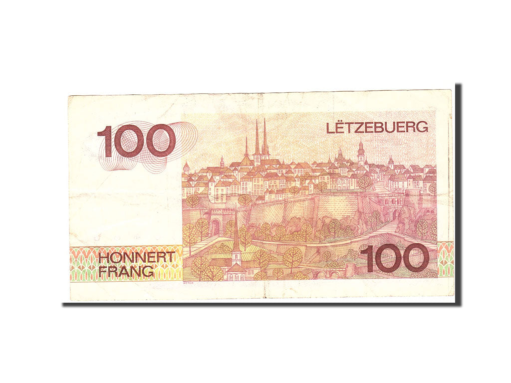 Luxembourg, 100 Francs, 1980, 1980-08-14, KM:57a, VF(20-25)