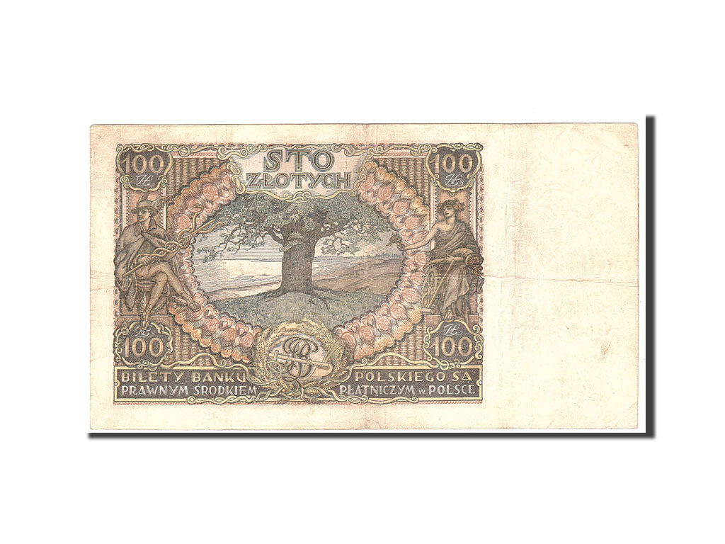 Poland, 100 Zlotych, 1934, 1934-11-09, KM:75a, VF(20-25)