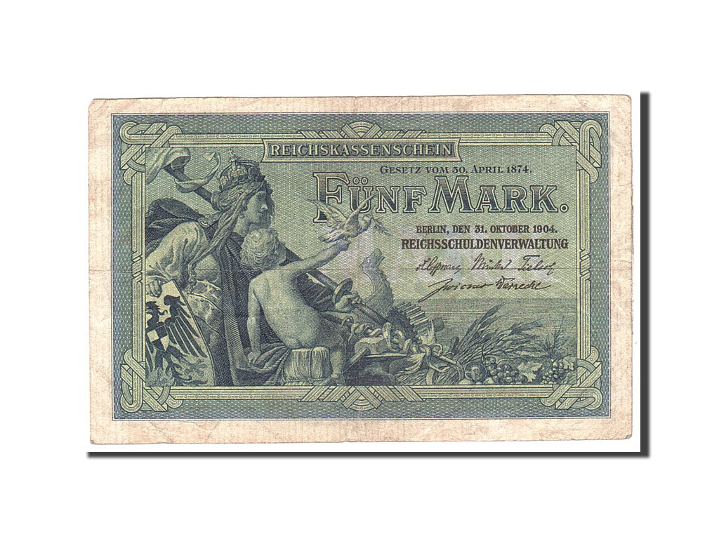 Banknote, Germany, 5 Mark, 1904, 1904-10-31, KM:8a, VF(20-25)