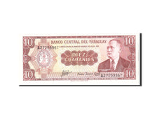 Banknote, Paraguay, 10 Guaranies, 1952, Undated, KM:196a, UNC(65-70)