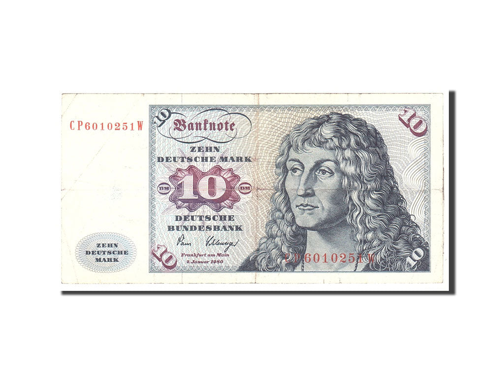 Banconote, GERMANIA - REPUBBLICA FEDERALE, 10 Deutsche Mark, 1980, KM:31d