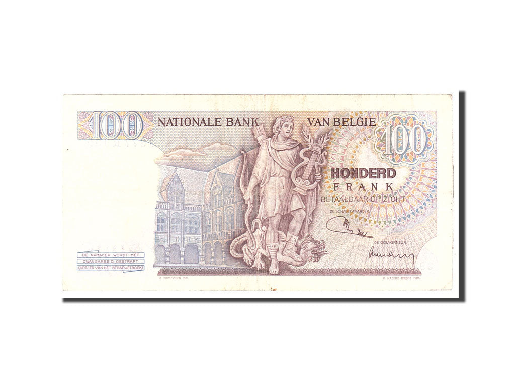 Belgium, 100 Francs, 1971, KM:134a, 1971-10-07, EF(40-45)