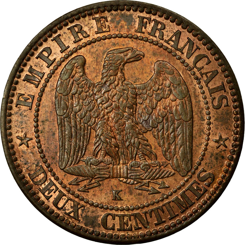 Monnaie, France, Napoleon III, Napoléon III, 2 Centimes, 1862, Bordeaux, SUP+