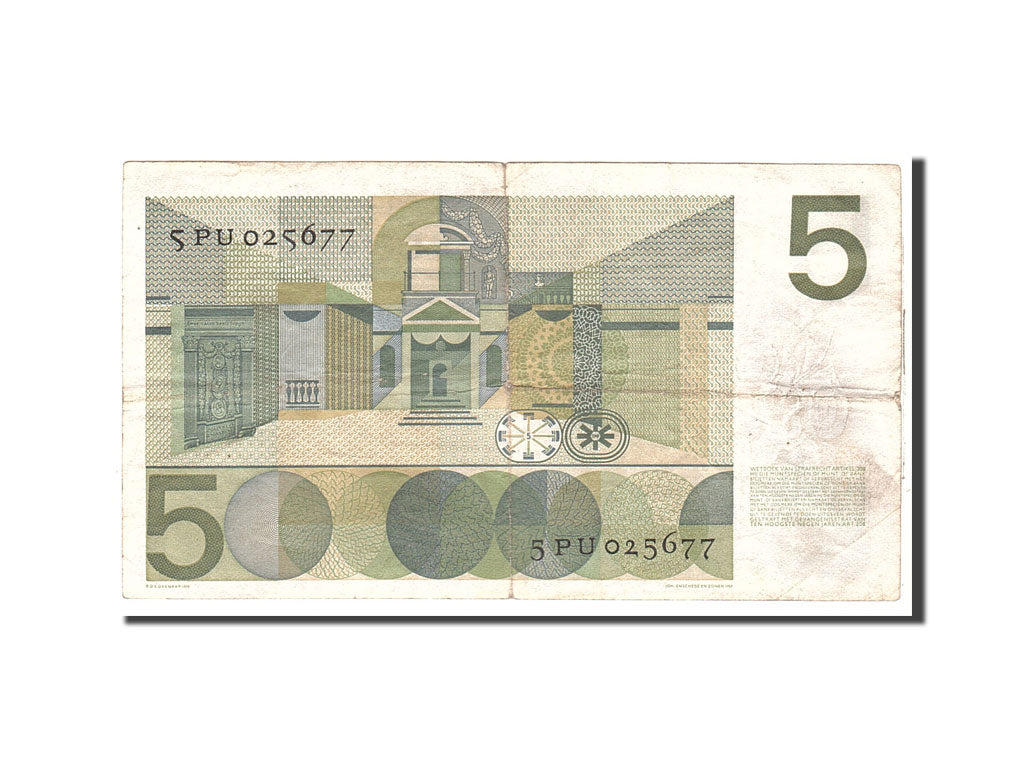 Netherlands, 5 Gulden, 1966, KM:90a, 1966-06-24, EF(40-45)