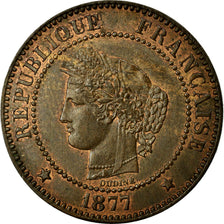 Coin, France, Cérès, 2 Centimes, 1877, Paris, AU(55-58), Bronze, Gadoury:105