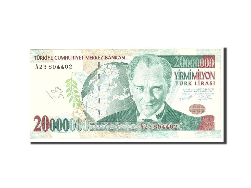 Turkey, 20,000,000 Lira, 1970, Undated, KM:215, EF(40-45)