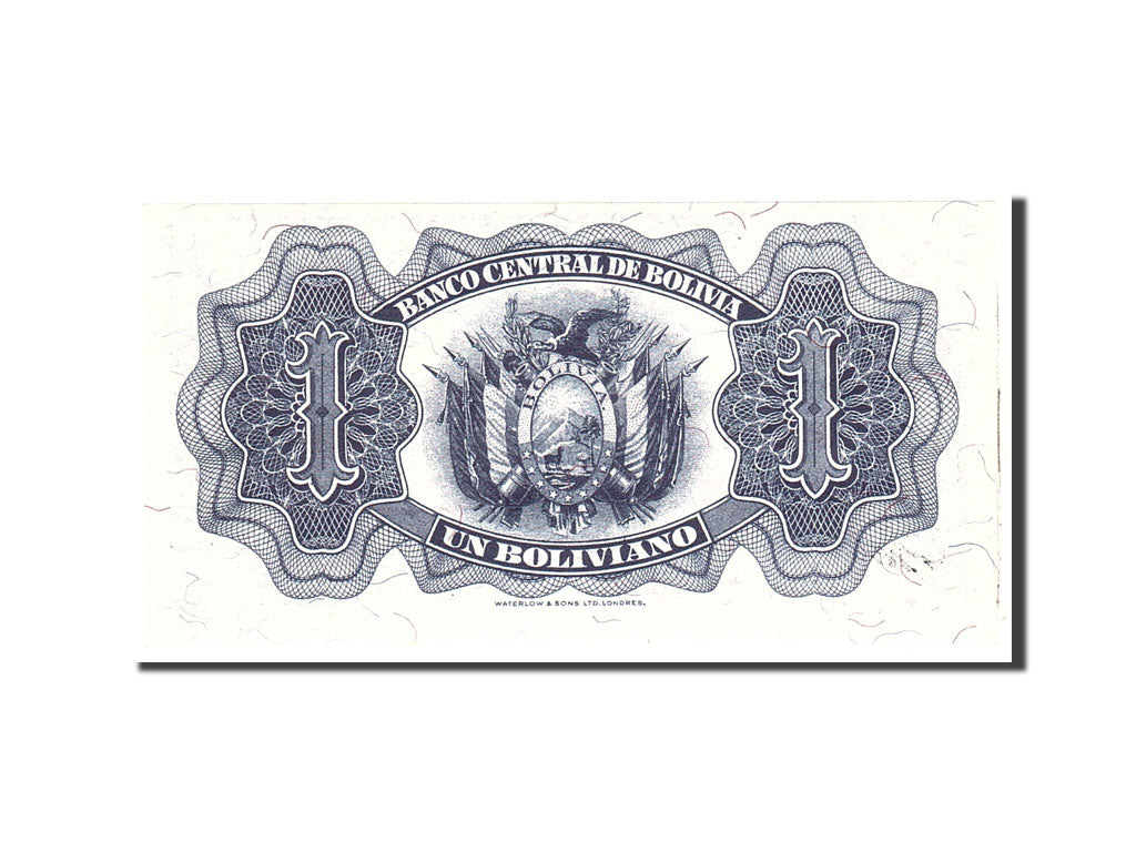 Banknote, Bolivia, 1 Boliviano, 1928, Undated, KM:128c, UNC(65-70)