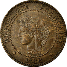 Munten, Frankrijk, Cérès, 2 Centimes, 1888, Paris, PR, Bronze, Gadoury:105