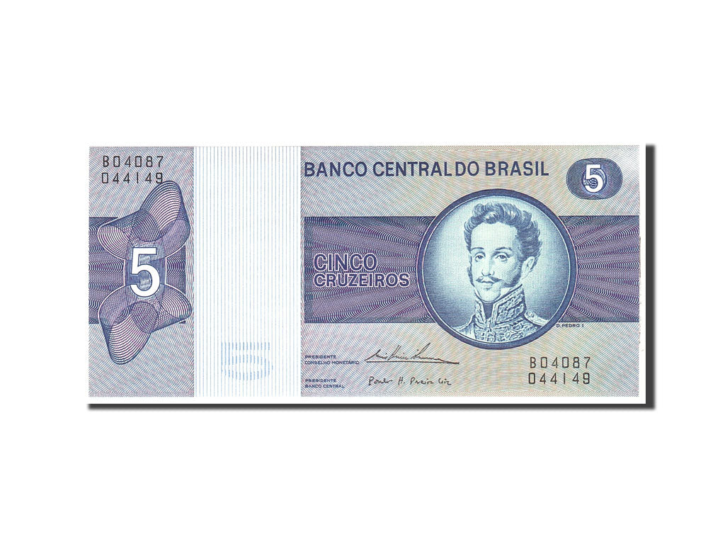 Banknote, Brazil, 5 Cruzeiros, 1970, Undated, KM:192b, UNC(65-70)