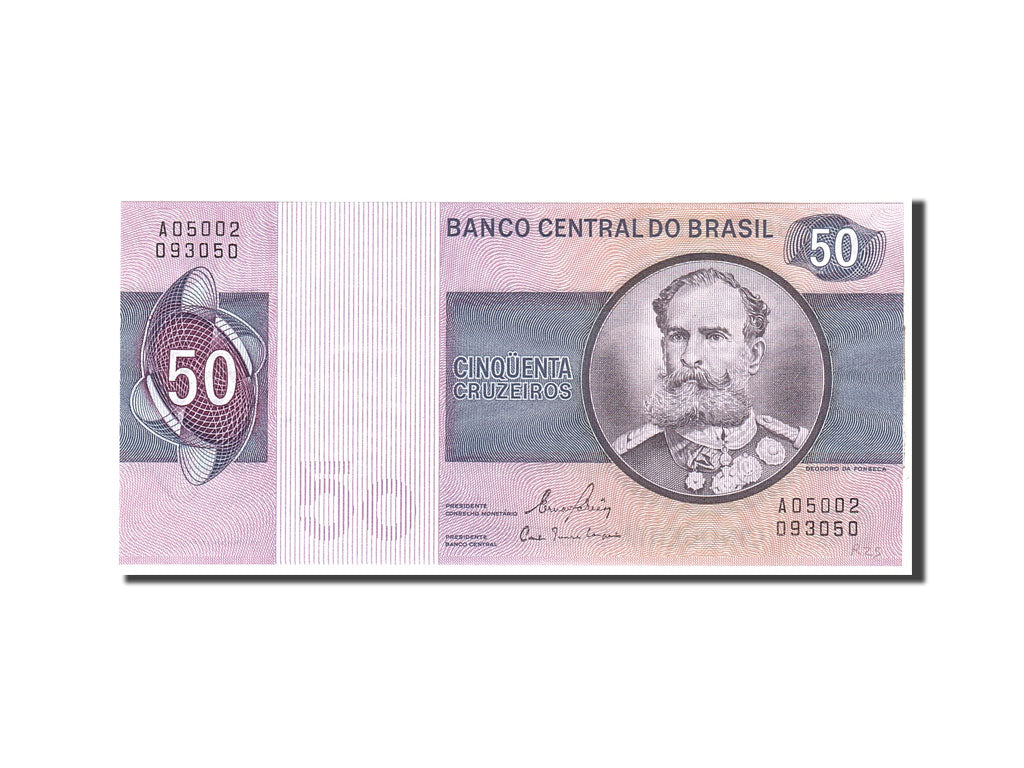 Banknote, Brazil, 50 Cruzeiros, 1970, Undated, KM:194a, UNC(65-70)