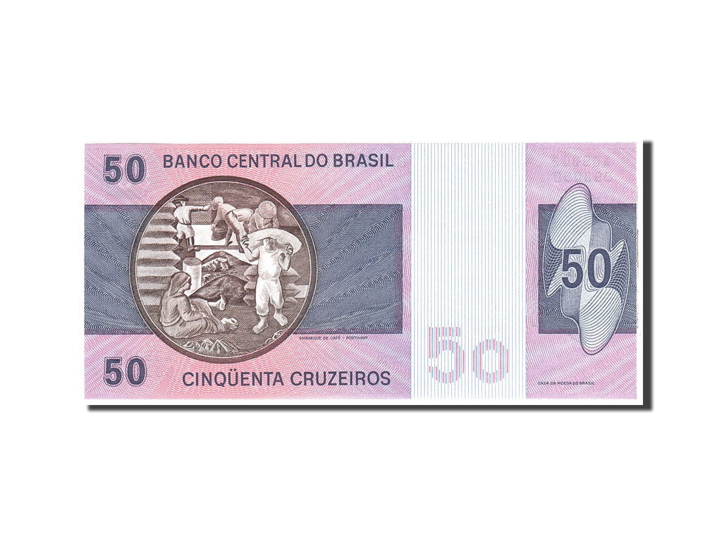 Banknote, Brazil, 50 Cruzeiros, 1970, Undated, KM:194a, UNC(65-70)